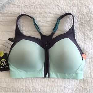 Champion front zip sports bra